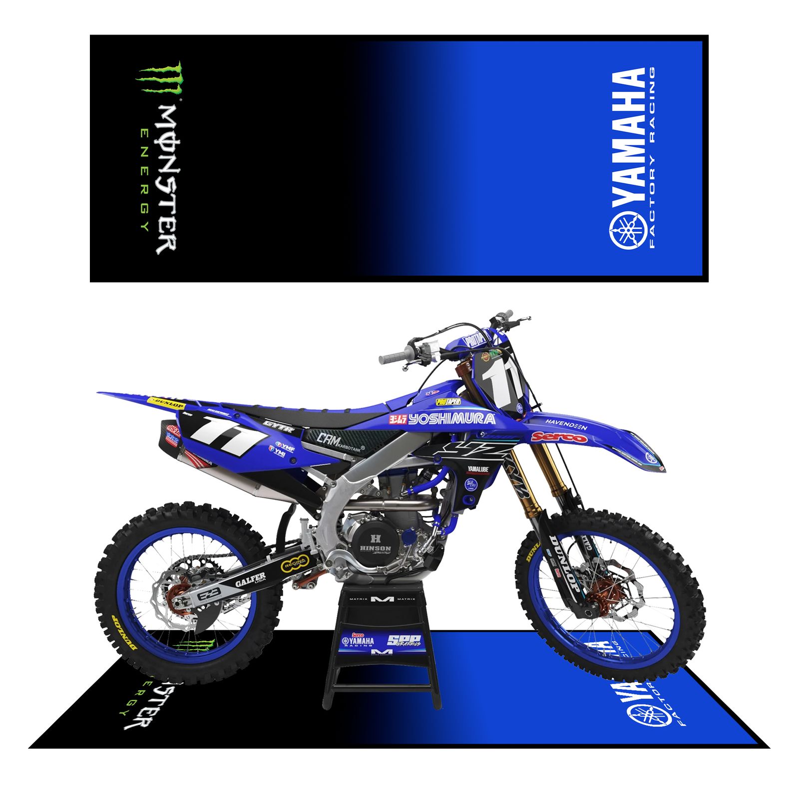 فرش زیر موتور کراس Yamaha با زیرانداز CycleParts